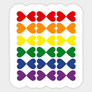 Pride Hearts Design LGBT Sticker